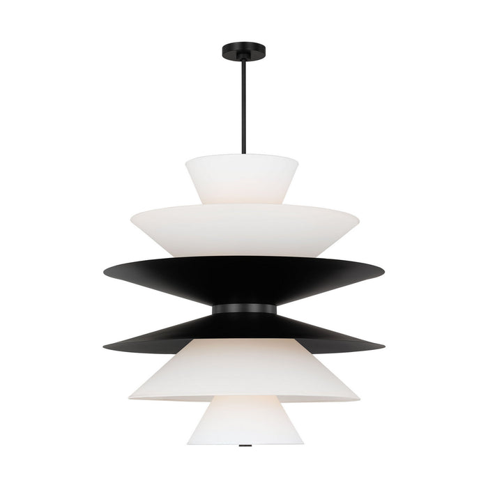Myhouse Lighting Visual Comfort Studio - LXP10316AI - 16 Light Pendant - Chambord - Aged Iron