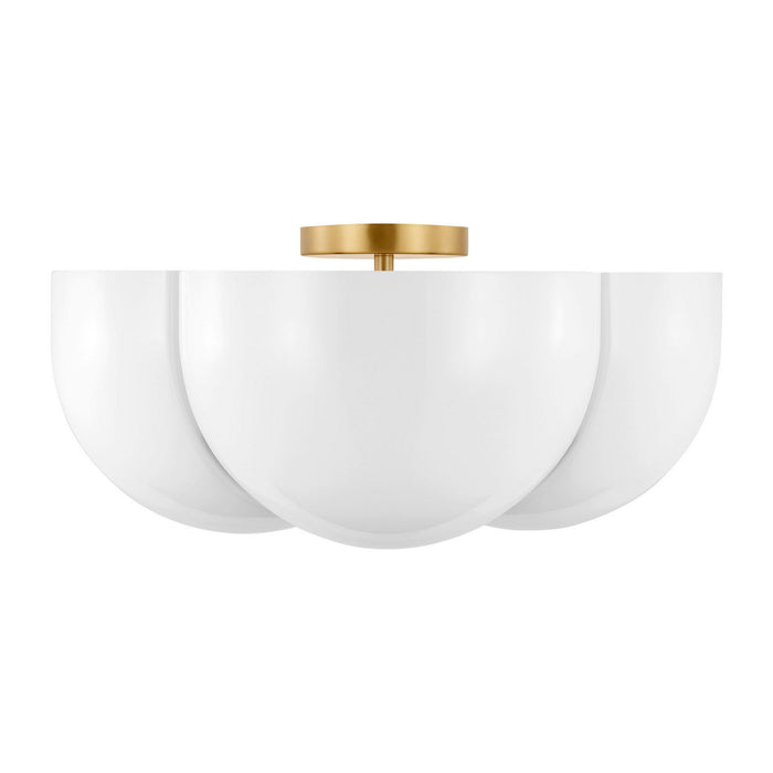 Myhouse Lighting Visual Comfort Studio - LXF1004BBS - Four Light Semi-Flush Mount - Cheverny - Burnished Brass