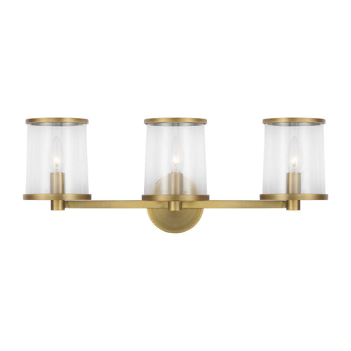 Myhouse Lighting Visual Comfort Studio - LV1083TWB - Three Light Vanity - Reynolds - Time Worn Brass