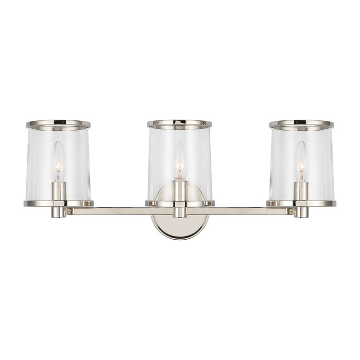 Myhouse Lighting Visual Comfort Studio - LV1083PN - Three Light Vanity - Reynolds - Polished Nickel