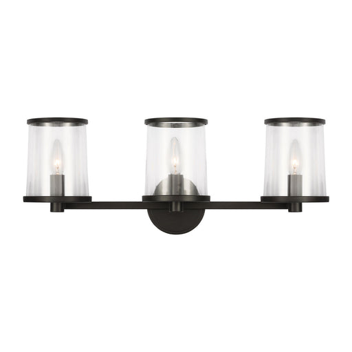 Myhouse Lighting Visual Comfort Studio - LV1083AI - Three Light Vanity - Reynolds - Aged Iron