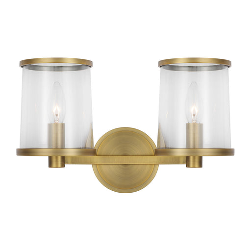 Myhouse Lighting Visual Comfort Studio - LV1082TWB - Two Light Vanity - Reynolds - Time Worn Brass