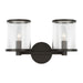 Myhouse Lighting Visual Comfort Studio - LV1082AI - Two Light Vanity - Reynolds - Aged Iron
