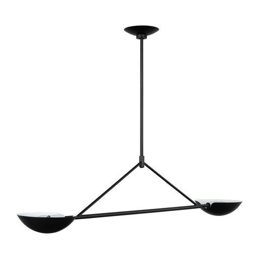 Myhouse Lighting Visual Comfort Studio - EC1292AI - Two Light Linear Chandelier - Nevel - Aged Iron