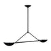 Myhouse Lighting Visual Comfort Studio - EC1292AI - Two Light Linear Chandelier - Nevel - Aged Iron
