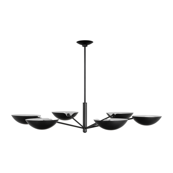 Myhouse Lighting Visual Comfort Studio - EC1306AI - Six Light Chandelier - Nevel - Aged Iron