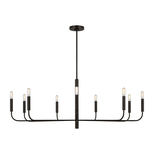 Myhouse Lighting Visual Comfort Studio - EC1319AI - Nine Light Chandelier - Brianna - Aged Iron