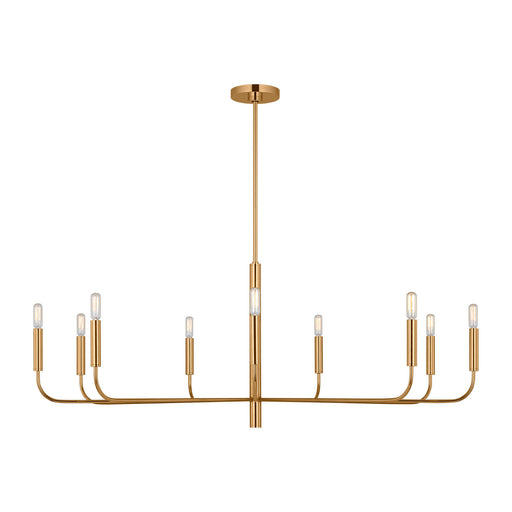Myhouse Lighting Visual Comfort Studio - EC1319BBS - Nine Light Chandelier - Brianna - Burnished Brass