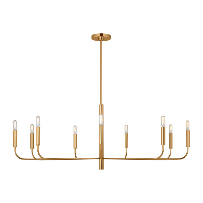 Myhouse Lighting Visual Comfort Studio - EC1319BBS - Nine Light Chandelier - Brianna - Burnished Brass