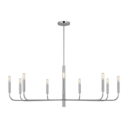 Myhouse Lighting Visual Comfort Studio - EC1319PN - Nine Light Chandelier - Brianna - Polished Nickel