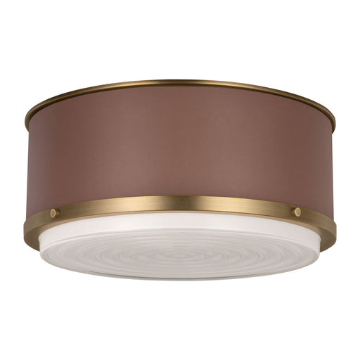 Myhouse Lighting Visual Comfort Studio - LF1062TWB - Two Light Flush Mount - Marlowe - Time Worn Brass