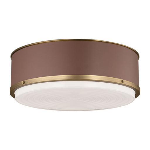 Myhouse Lighting Visual Comfort Studio - LF1053TWB - Three Light Flush Mount - Marlowe - Time Worn Brass