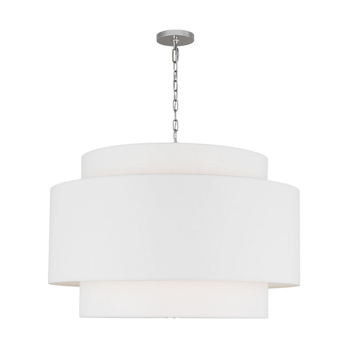 Myhouse Lighting Visual Comfort Studio - KSP1184PN - Four Light Pendant - Sawyer - Polished Nickel