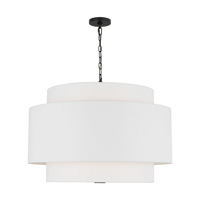 Myhouse Lighting Visual Comfort Studio - KSP1184MBK - Four Light Pendant - Sawyer - Midnight Black