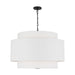 Myhouse Lighting Visual Comfort Studio - KSP1184MBK - Four Light Pendant - Sawyer - Midnight Black