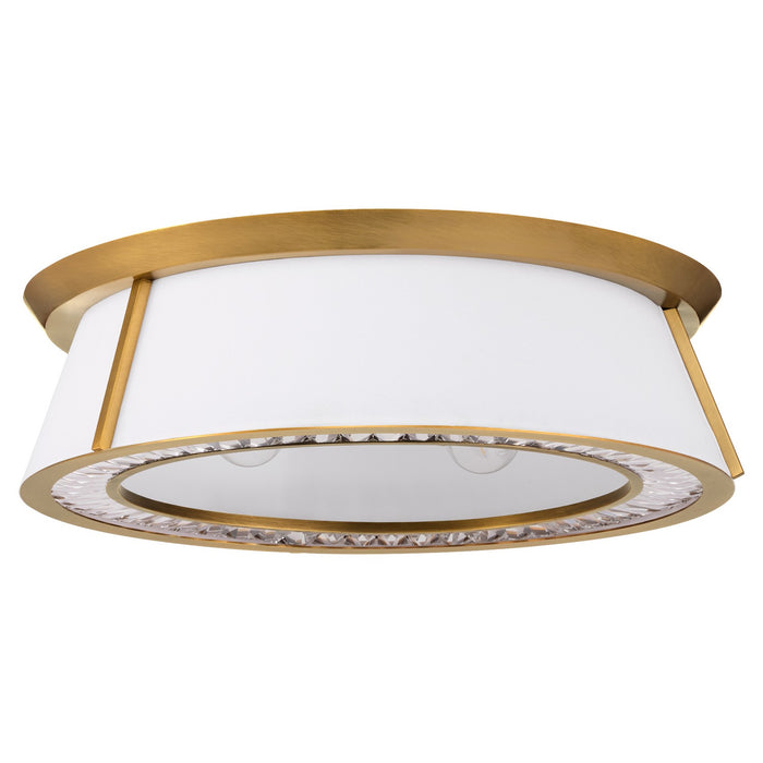 Myhouse Lighting Quorum - 3382-4-47 - Four Light Flush Mount - Gorham - Brushed Brass