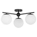 Myhouse Lighting Quorum - 339-3-59 - Three Light Semi-Flush Mount - Jasper - Matte Black
