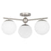 Myhouse Lighting Quorum - 339-3-65 - Three Light Semi-Flush Mount - Jasper - Satin Nickel