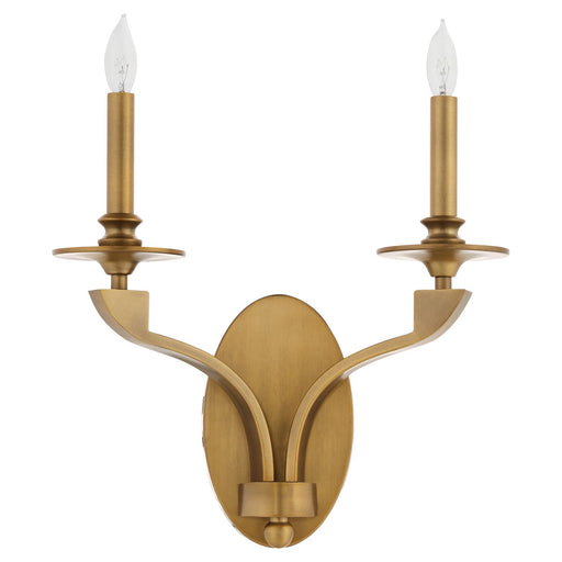 Myhouse Lighting Quorum - 5240-2-47 - Two Light Wall Mount - Chantelle - Brushed Brass