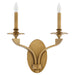 Myhouse Lighting Quorum - 5240-2-47 - Two Light Wall Mount - Chantelle - Brushed Brass