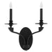 Myhouse Lighting Quorum - 5240-2-59 - Two Light Wall Mount - Chantelle - Matte Black