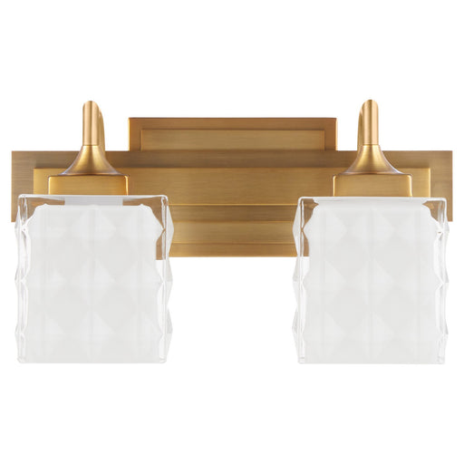 Myhouse Lighting Quorum - 5502-2-47 - Two Light Vanity - Diamonte - Brushed Brass
