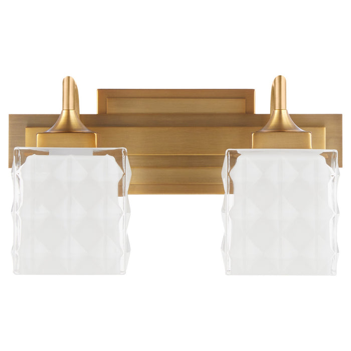 Myhouse Lighting Quorum - 5502-2-47 - Two Light Vanity - Diamonte - Brushed Brass