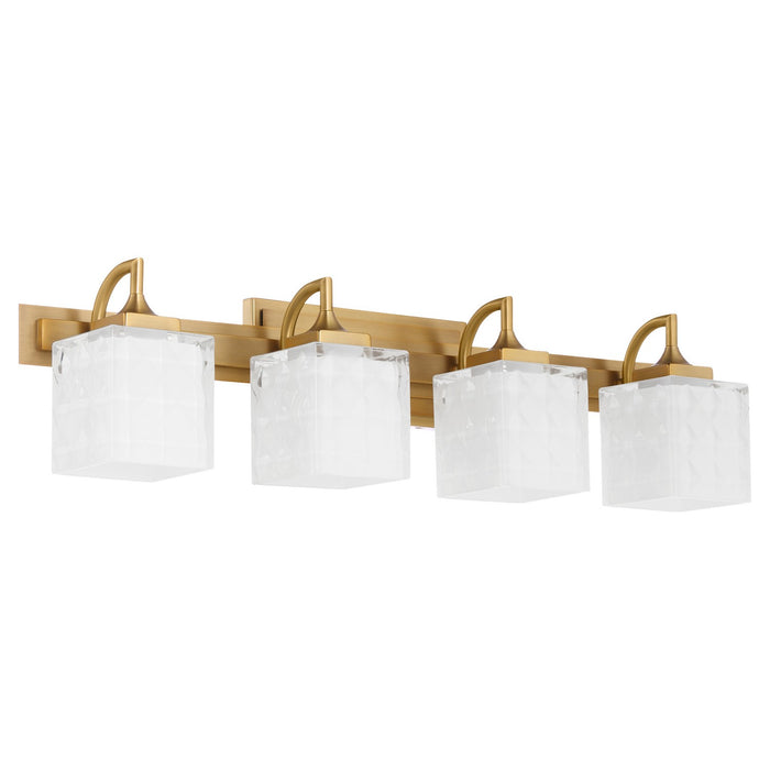 Myhouse Lighting Quorum - 5502-4-47 - Four Light Vanity - Diamonte - Brushed Brass