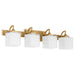 Myhouse Lighting Quorum - 5502-4-47 - Four Light Vanity - Diamonte - Brushed Brass