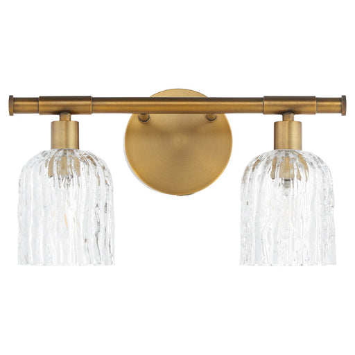 Myhouse Lighting Quorum - 593-2-47 - Two Light Wall Mount - Meriam - Brushed Brass