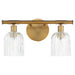 Myhouse Lighting Quorum - 593-2-47 - Two Light Wall Mount - Meriam - Brushed Brass
