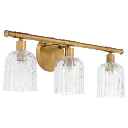 Myhouse Lighting Quorum - 593-3-47 - Three Light Vanity - Meriam - Brushed Brass
