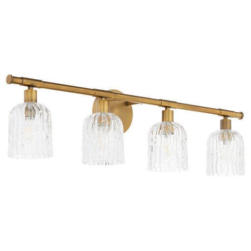 Myhouse Lighting Quorum - 593-4-47 - Four Light Vanity - Meriam - Brushed Brass