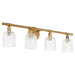 Myhouse Lighting Quorum - 593-4-47 - Four Light Vanity - Meriam - Brushed Brass