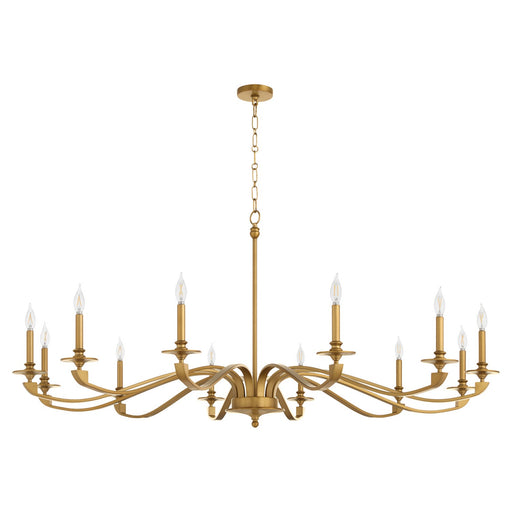 Myhouse Lighting Quorum - 6240-12-47 - 12 Light Chandelier - Chantelle - Brushed Brass