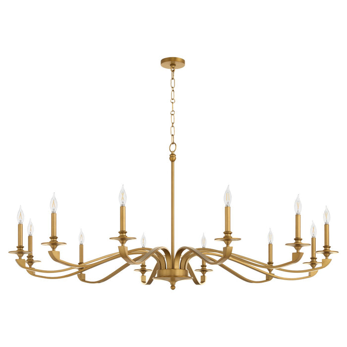 Myhouse Lighting Quorum - 6240-12-47 - 12 Light Chandelier - Chantelle - Brushed Brass