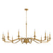 Myhouse Lighting Quorum - 6240-12-47 - 12 Light Chandelier - Chantelle - Brushed Brass