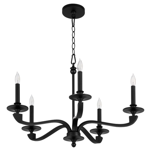 Myhouse Lighting Quorum - 6240-5-59 - Five Light Chandelier - Chantelle - Matte Black