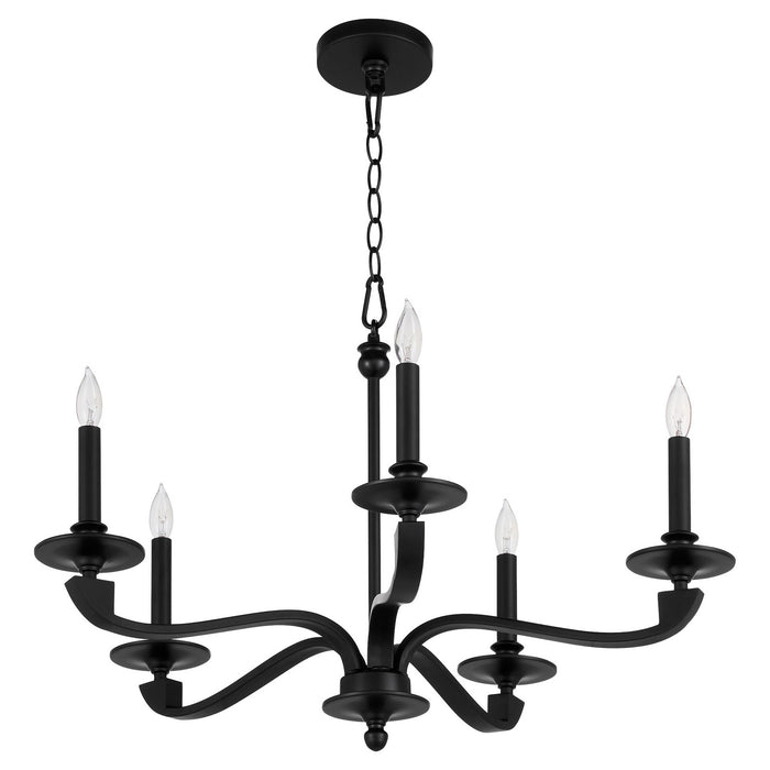 Myhouse Lighting Quorum - 6240-5-59 - Five Light Chandelier - Chantelle - Matte Black