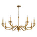 Myhouse Lighting Quorum - 6240-8-47 - Eight Light Chandelier - Chantelle - Brushed Brass