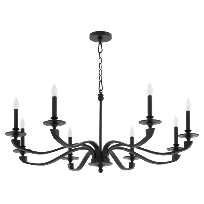 Myhouse Lighting Quorum - 6240-8-59 - Eight Light Chandelier - Chantelle - Matte Black