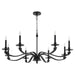 Myhouse Lighting Quorum - 6240-8-59 - Eight Light Chandelier - Chantelle - Matte Black