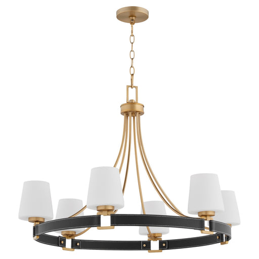 Myhouse Lighting Quorum - 635-6-80 - Six Light Chandelier - Hidalgo - Aged Brass