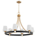 Myhouse Lighting Quorum - 635-6-80 - Six Light Chandelier - Hidalgo - Aged Brass
