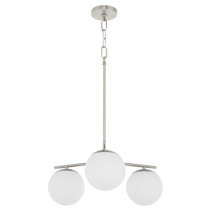 Myhouse Lighting Quorum - 639-3-65 - Three Light Chandelier - Jasper - Satin Nickel