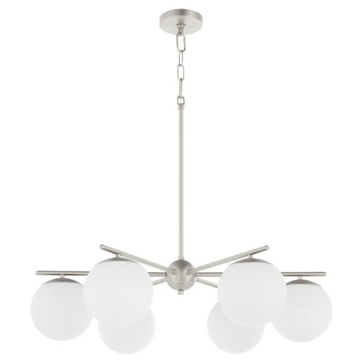 Myhouse Lighting Quorum - 639-6-65 - Six Light Chandelier - Jasper - Satin Nickel