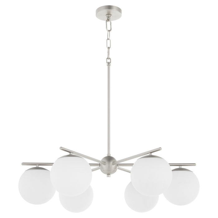 Myhouse Lighting Quorum - 639-6-65 - Six Light Chandelier - Jasper - Satin Nickel