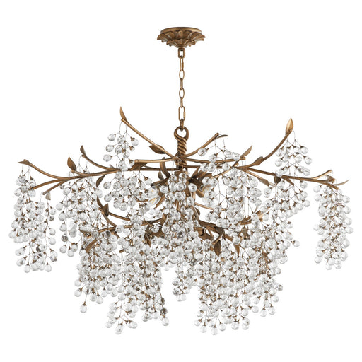 Myhouse Lighting Quorum - 670-8-46 - Eight Light Chandelier - Glicina - Natural Brass