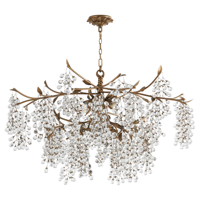 Myhouse Lighting Quorum - 670-8-46 - Eight Light Chandelier - Glicina - Natural Brass