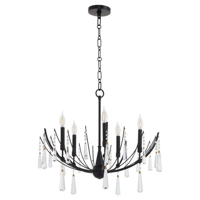 Myhouse Lighting Quorum - 673-5-59 - Five Light Chandelier - Eloise - Matte Black